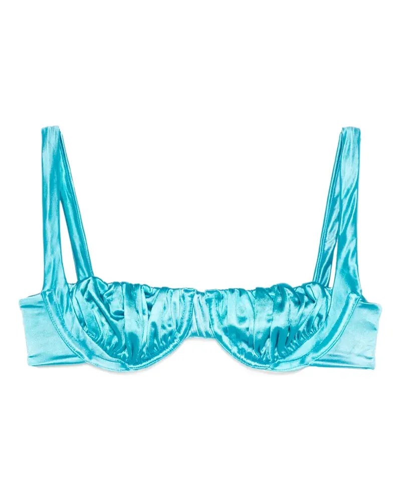 Isa Boulder Scrunch Bikinioberteil - Blau Blau