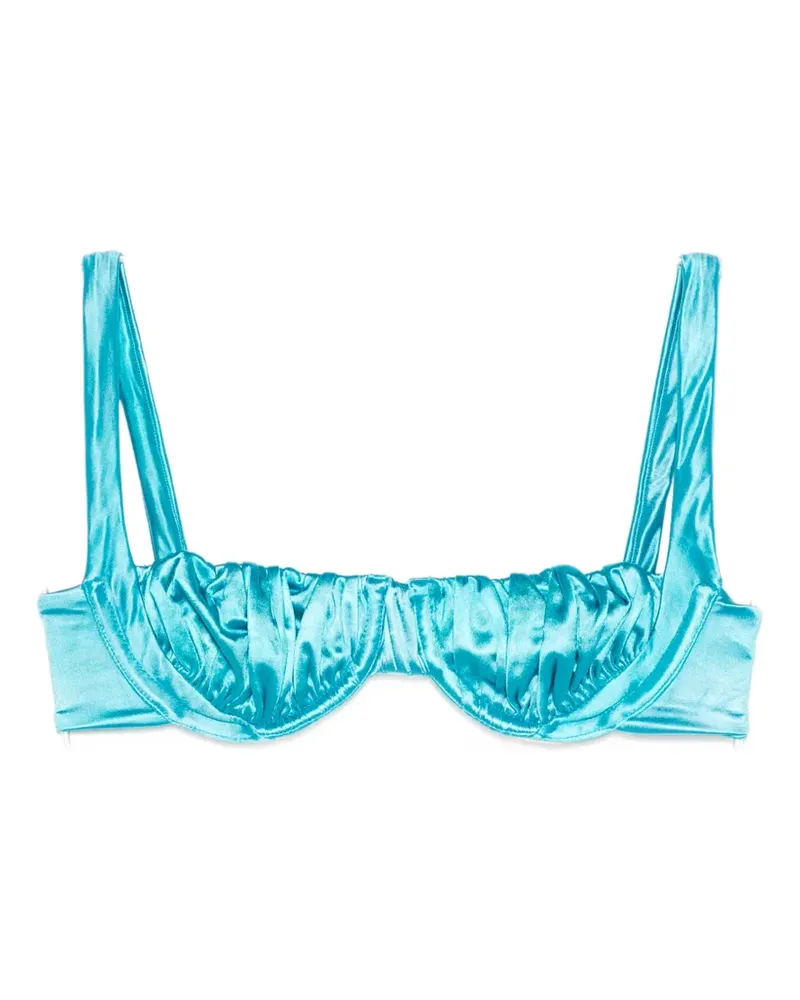 Isa Boulder scrunch bikini top - Blau Blau