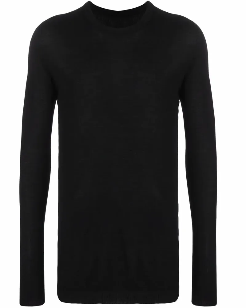 Boris Bidjan Saberi Kaschmirpullover mit gerippten Details - Schwarz Schwarz