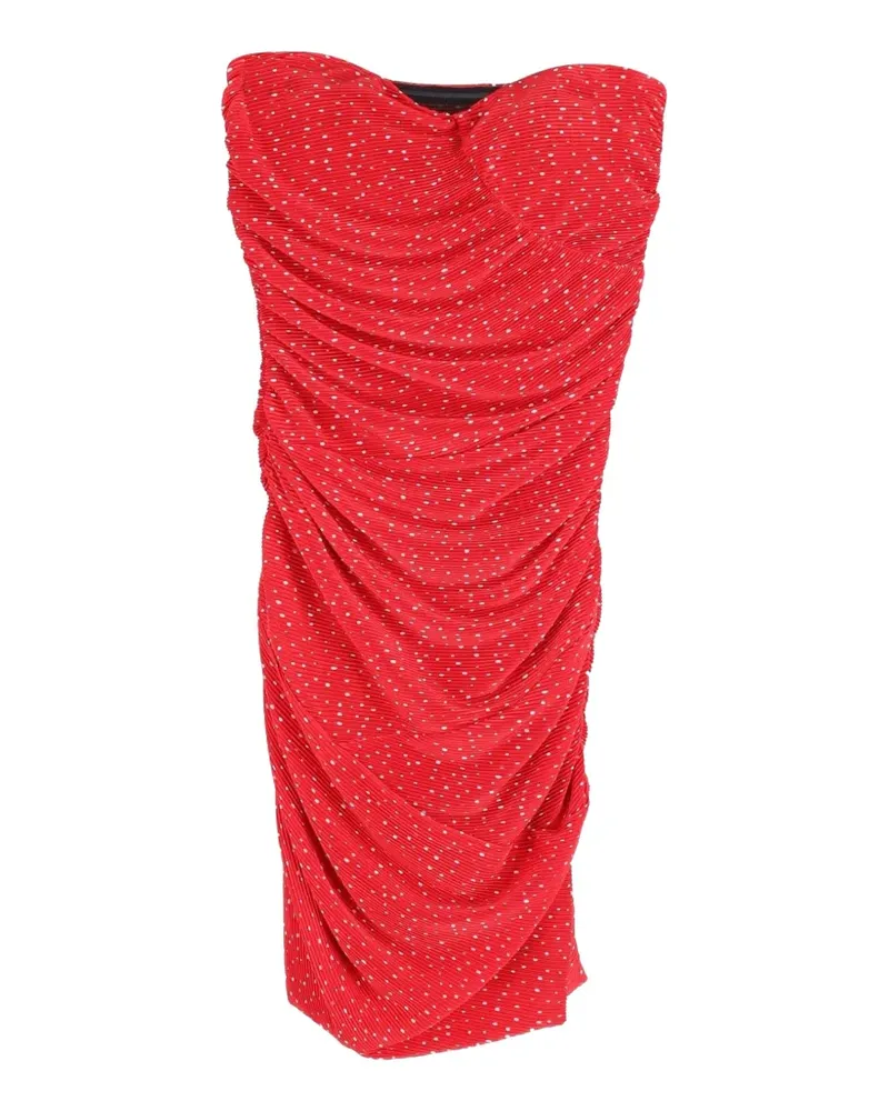 Maje polka-dot ruched mini dress - Rot Rot