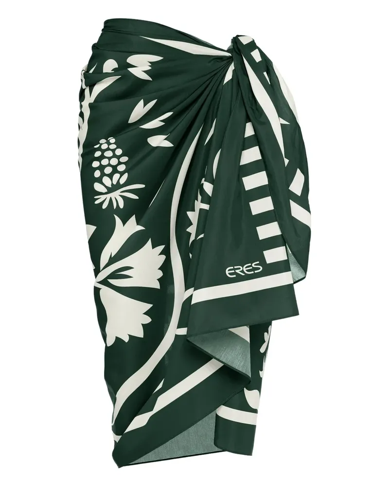 Eres Mandapa Sarong mit Blumen-Print - Grün Grün