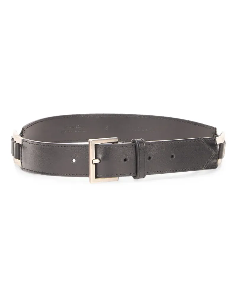 Alberta Ferretti buckle-fastening leather belt - Schwarz Schwarz