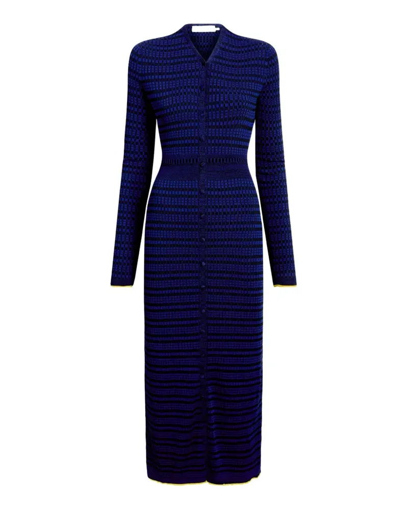 Proenza Schouler Ivanna Midikleid - Blau Blau