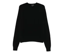 Kaschmirpullover mit Rundhalsausschnitt - Schwarz