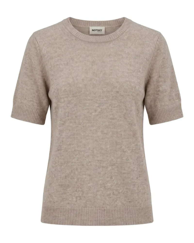 Not Shy short-sleeve cashmere sweater - Nude Nude