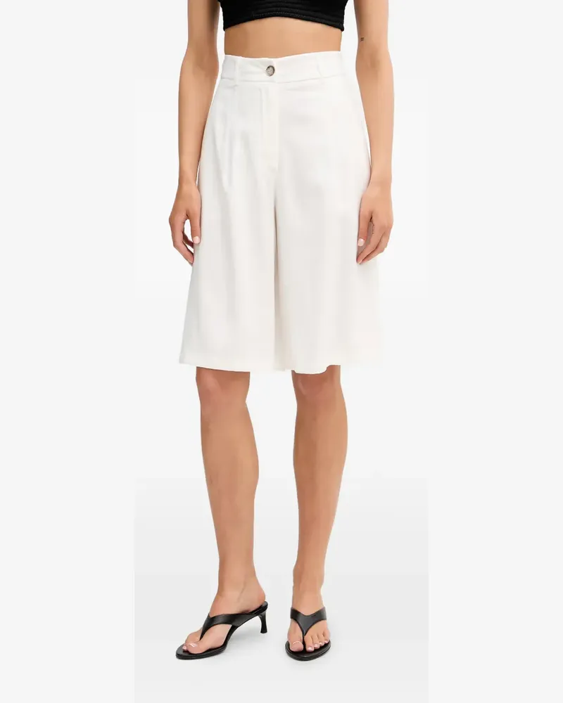 VICOLO pleated tailored shorts - Weiß Weiß
