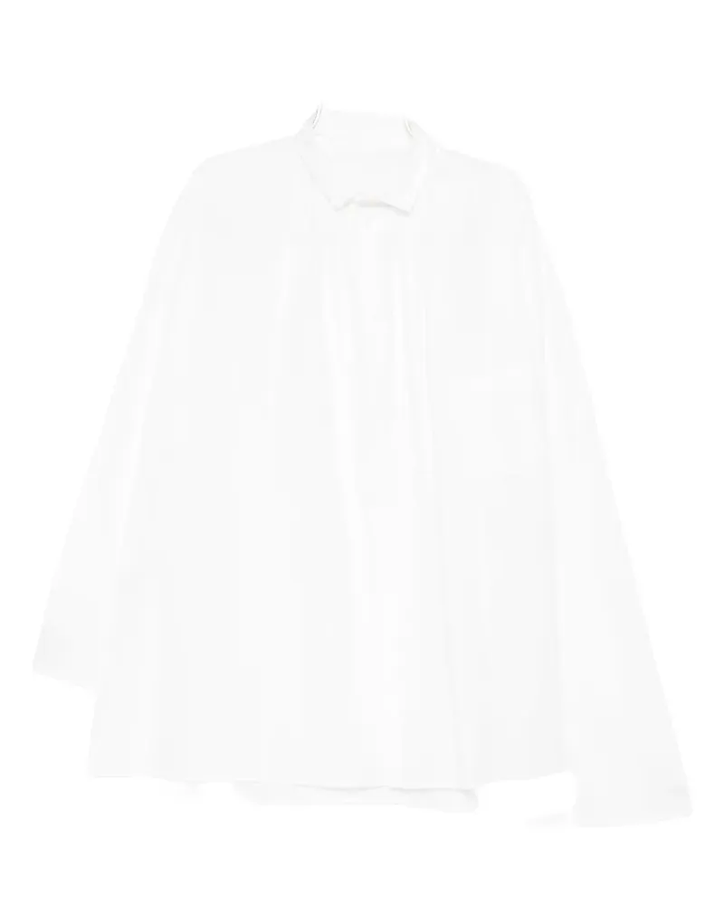 Yohji Yamamoto asymmetric-hem layered shirt - Weiß Weiß