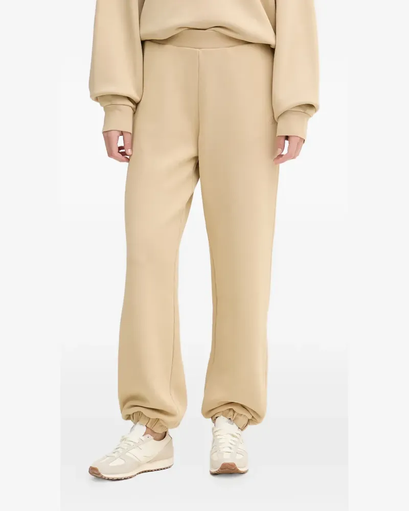 EA7 logo-embroidered track pants - Nude Nude