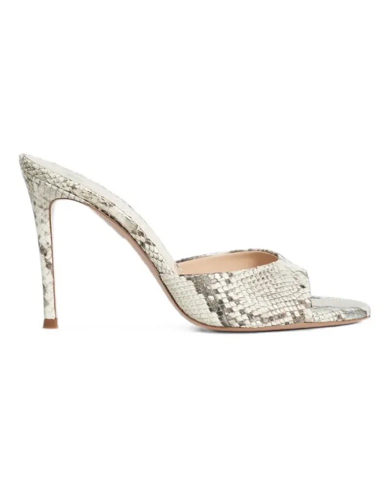 FESTA Milano Ramas python-effect heeled sandals - Grau Grau