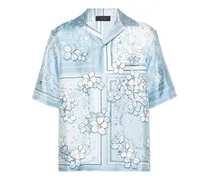 bandana floral silk shirt