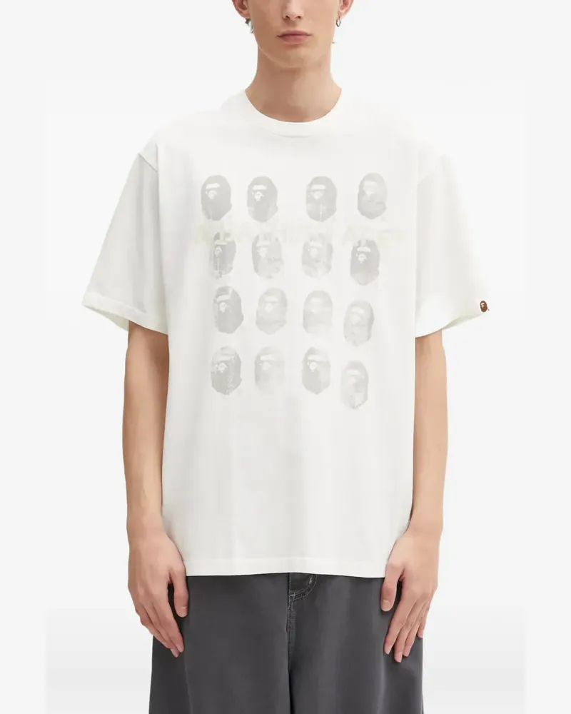 BAPE Garment Dye T-Shirt mit Logo-Print - Nude Nude