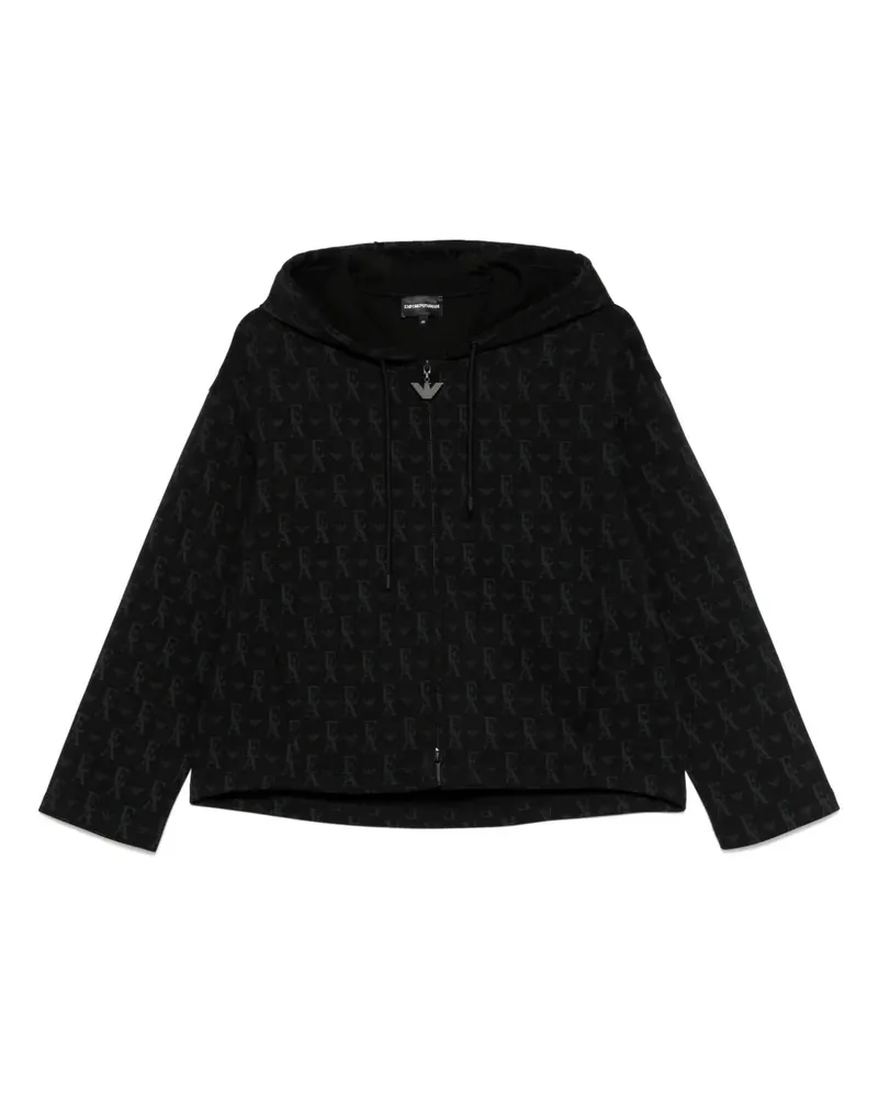 Emporio Armani Hoodie mit Logo-Print - Schwarz Schwarz