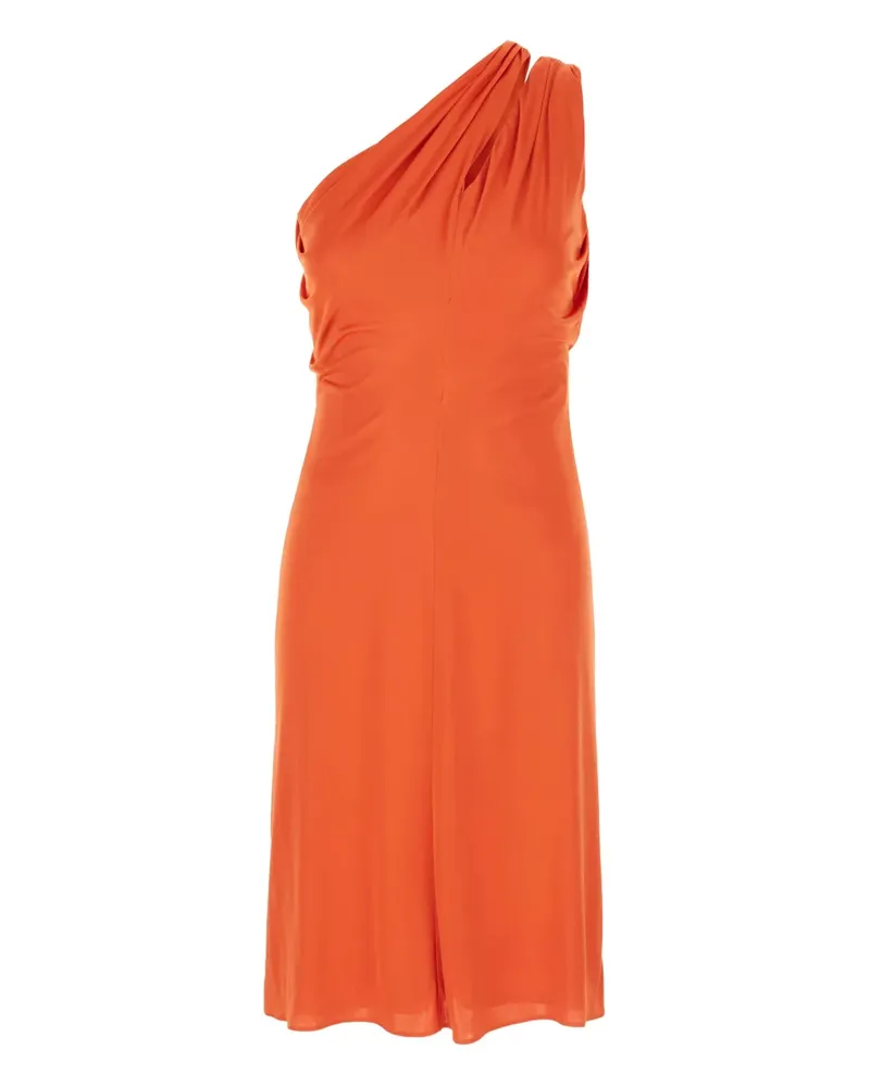 Versace Drapiertes One-Shoulder-Midikleid - Orange Orange