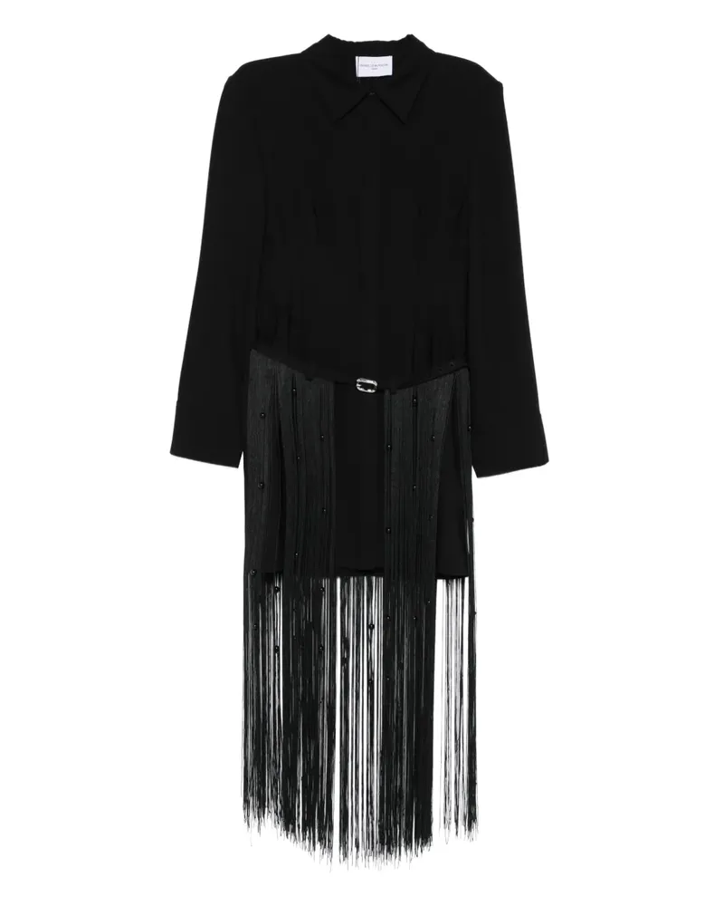 Isabelle Blanche Kleid mit Fransen - Schwarz Schwarz