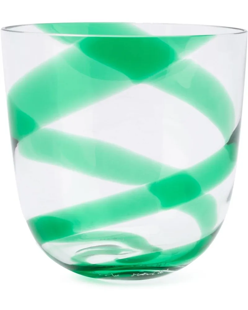 Carlo Moretti Glas mit Spiral-Print - Grün Grün