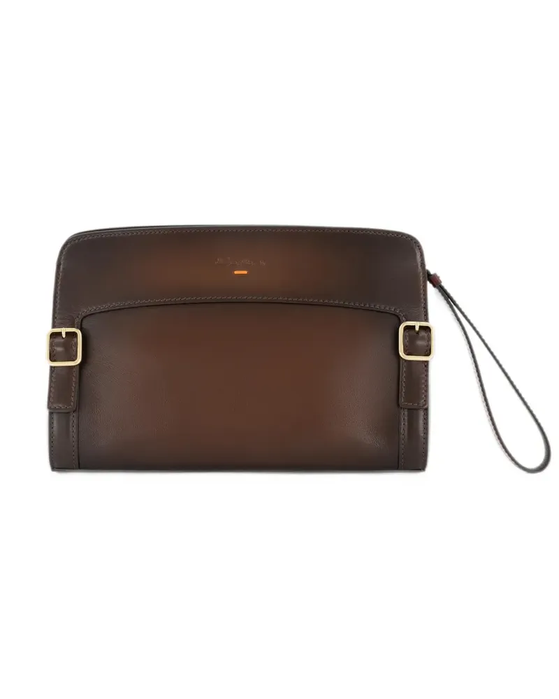 Santoni Handtasche mit Schnalle - Braun Braun