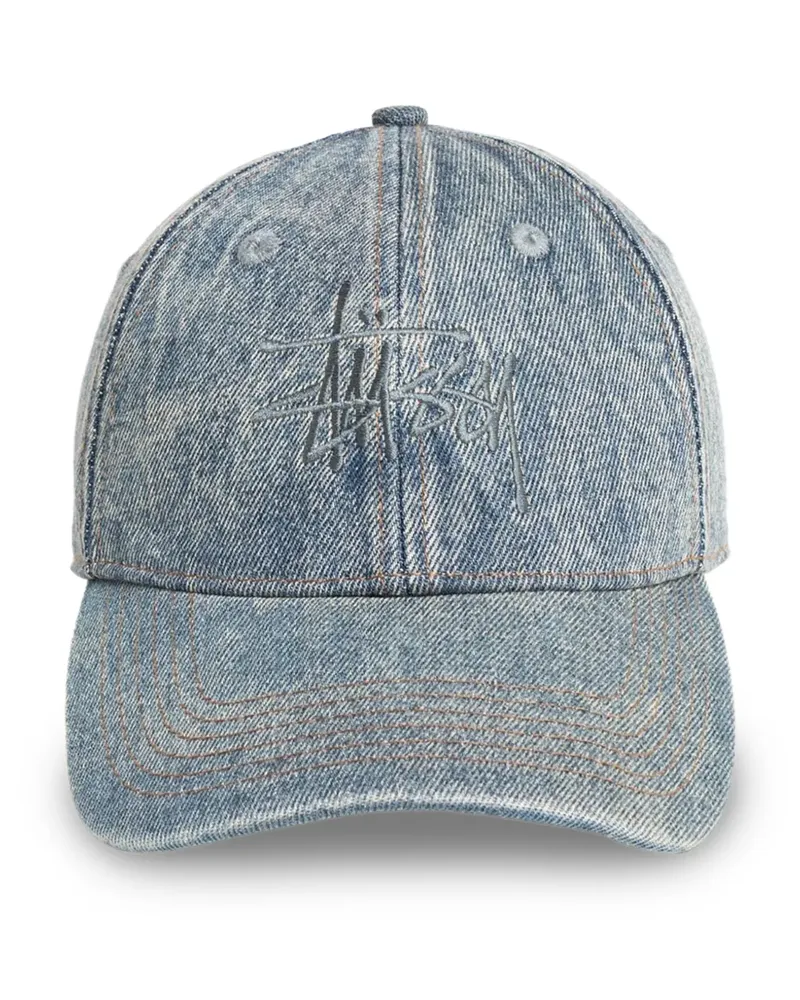 Stüssy Low Profile denim strapback cap hat - Blau Blau