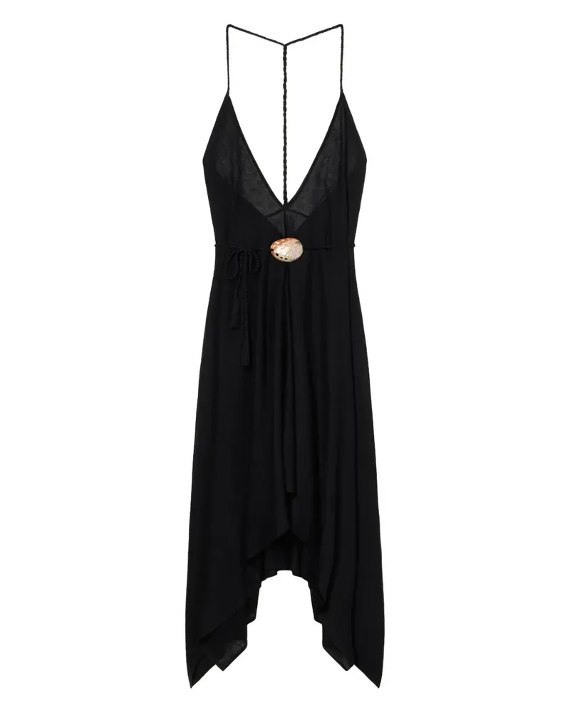 Alanui Mermaid Inside Maxikleid mit Neckholder - Schwarz Schwarz