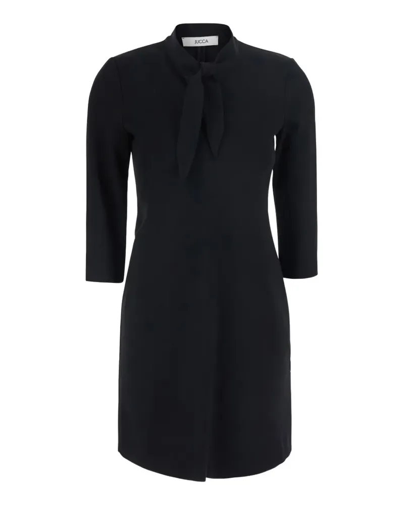 Jucca pussy-bow three-quarter sleeve mini dress - Schwarz Schwarz