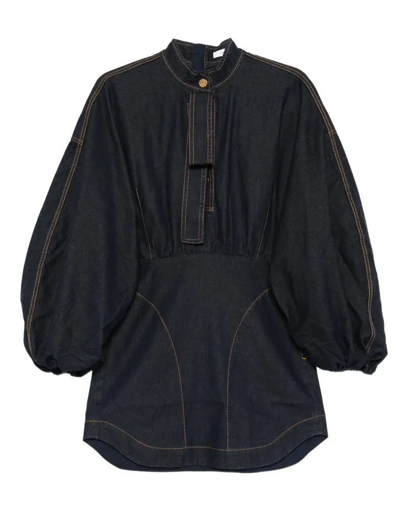 Zimmermann Jeans-Minikleid mit weiten Ärmeln - Blau Blau
