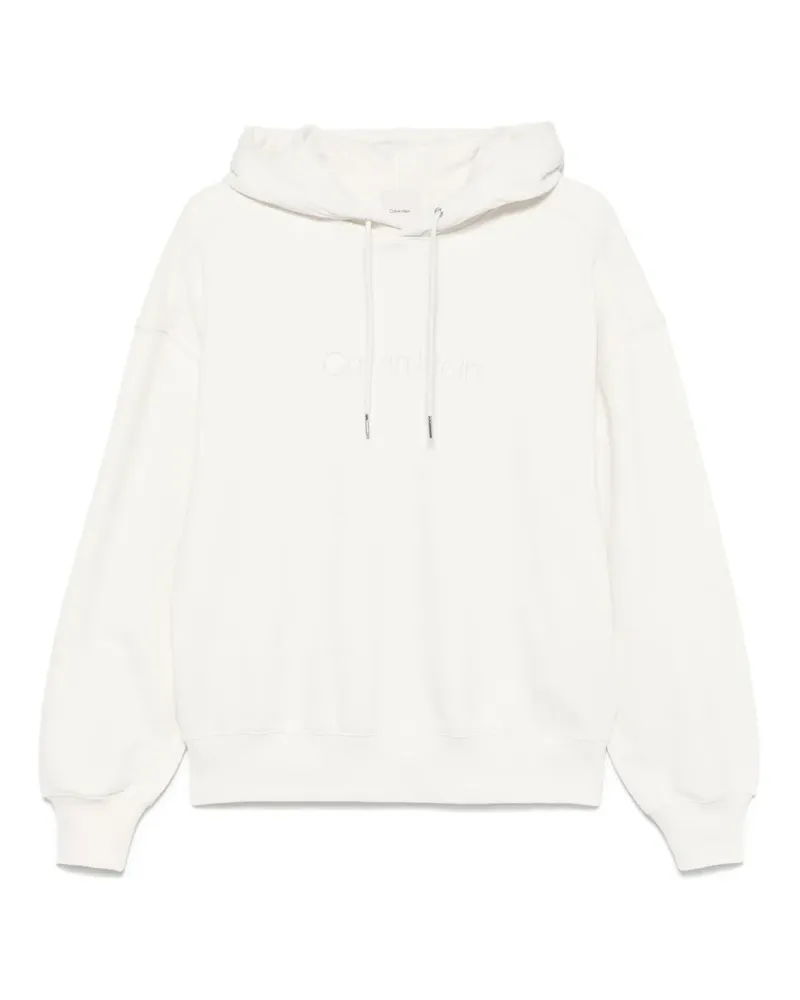 Calvin Klein Hoodie mit Logo-Stickerei - Nude Nude