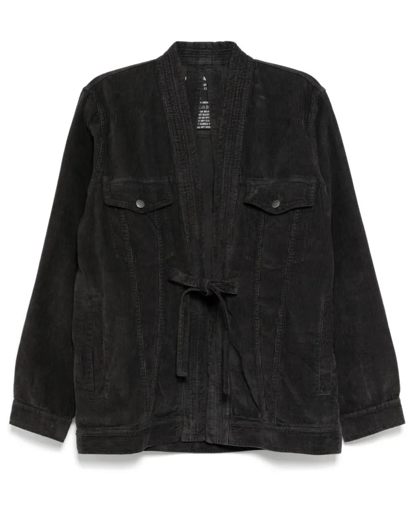 maharishi Klassische Cordjacke - Schwarz Schwarz