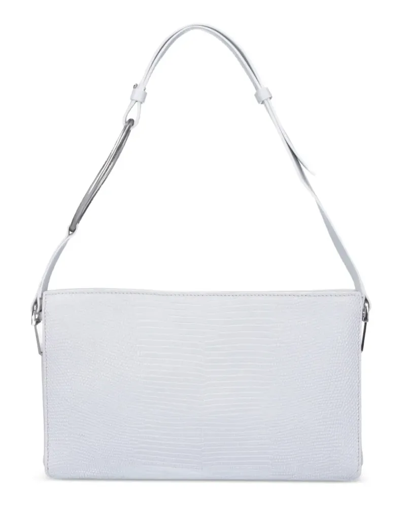 Dondup Tote Bag mit Eidechsen-Optik - Weiß Weiß