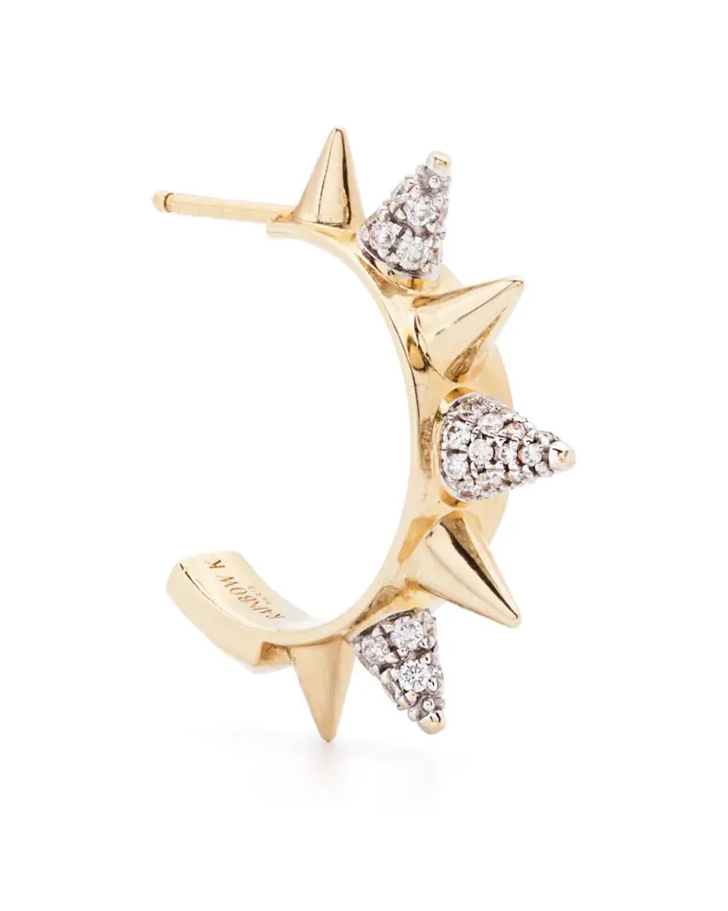Rainbow K 18kt Peak Gelbgoldcreolen mit Diamanten Gold