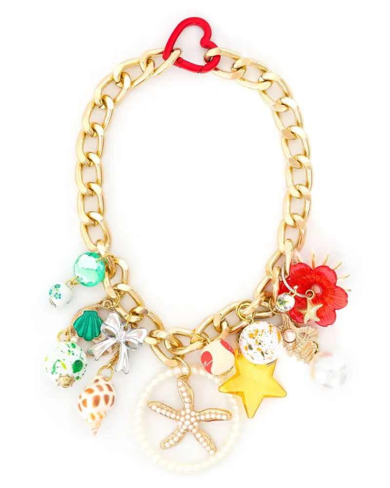 Amir Slama Halskette mit Applikation - Gold Gold