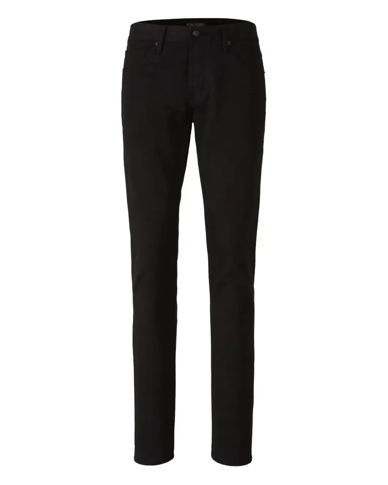 Tom Ford Slim-Fit-Jeans aus Compact-Twill - Schwarz Schwarz