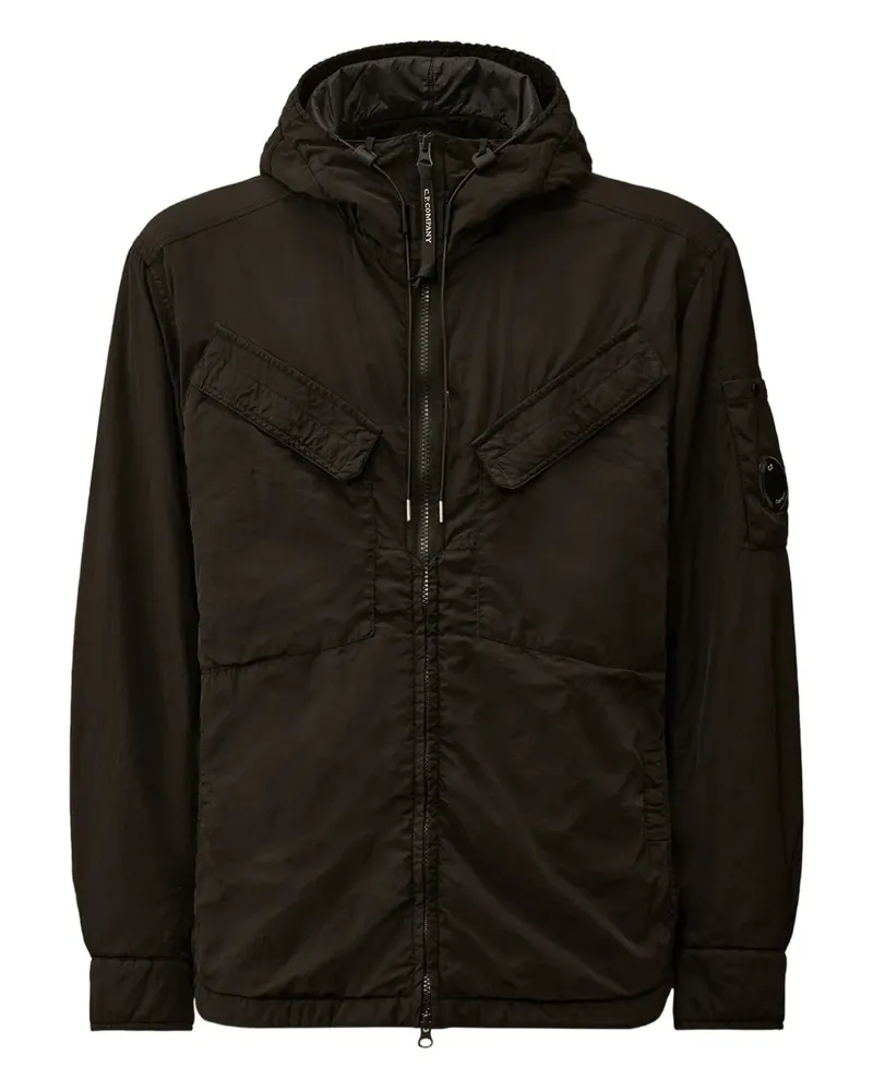 C.P. Company Kapuzenjacke mit Linsen-Detail - Schwarz Schwarz