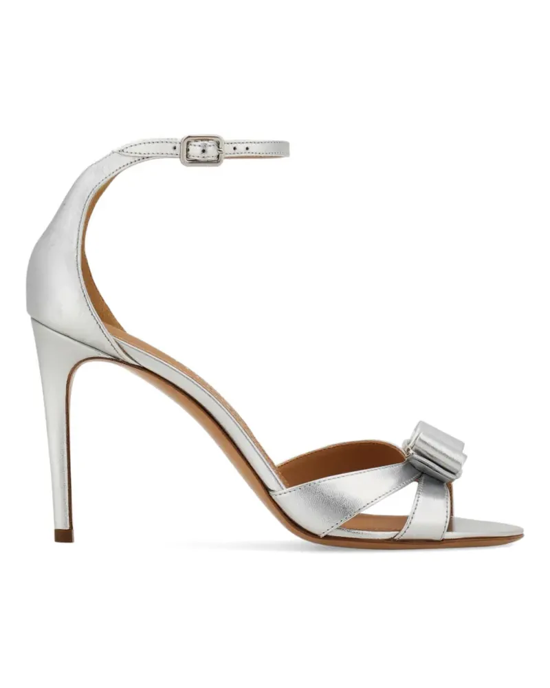 Ferragamo Sandalen mit Vara-Schleife - Silber Silber