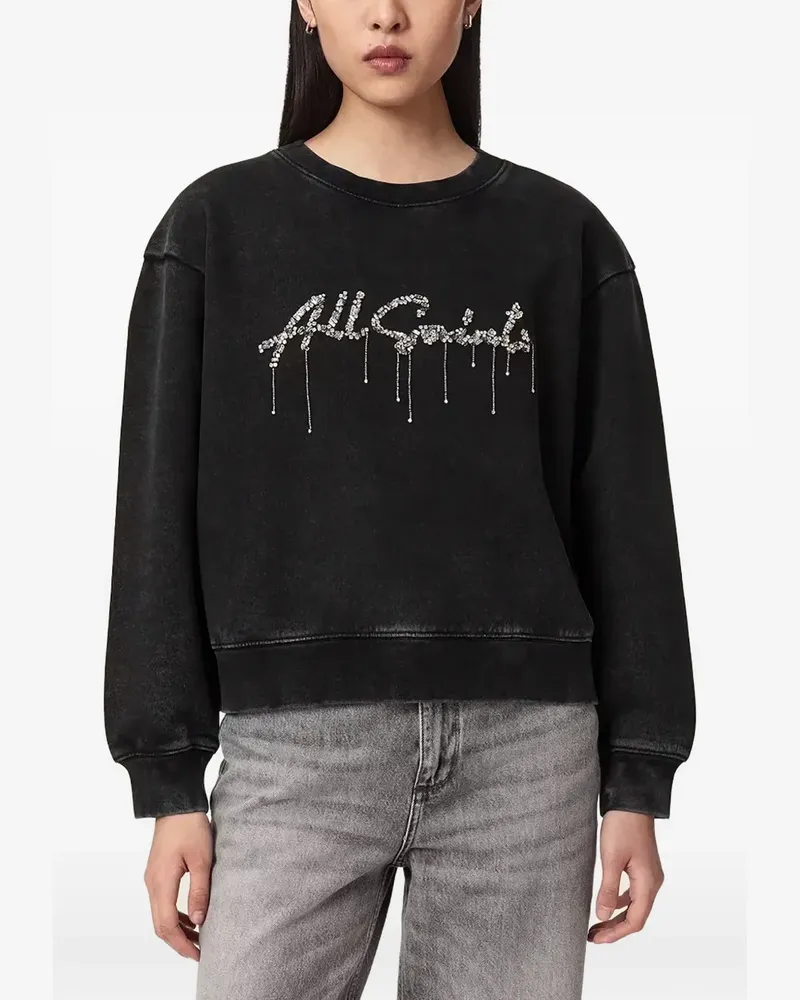 AllSaints Chains Pippa logo-embellished sweatshirt - Schwarz Schwarz
