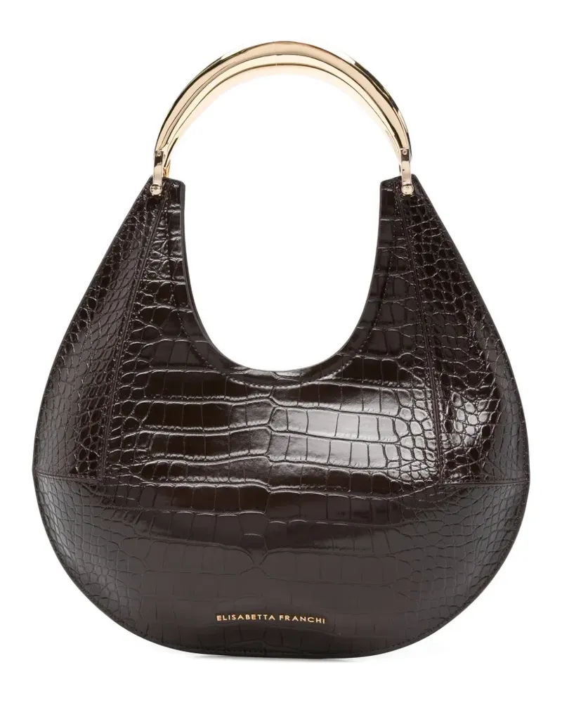 Elisabetta Franchi Shopper mit Kroko-Effekt - Braun Braun