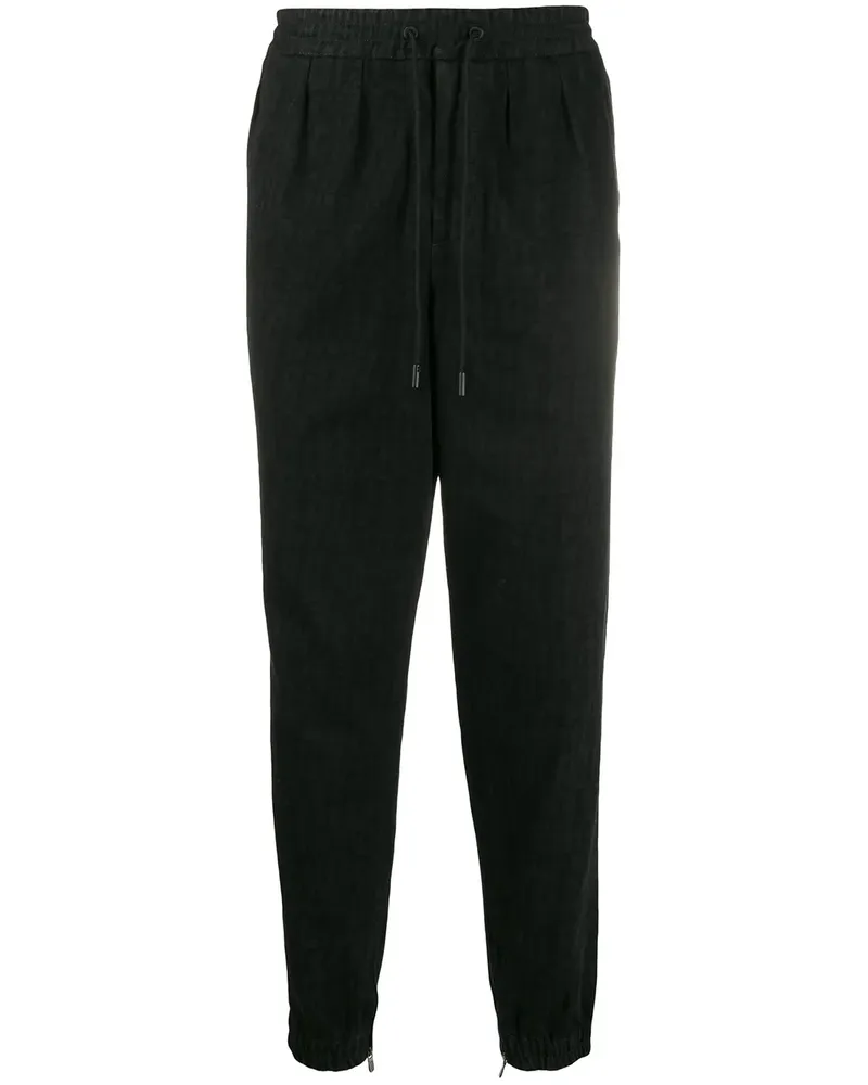 Ermenegildo Zegna Tapered-Jeans mit Kordelzug - Schwarz Schwarz