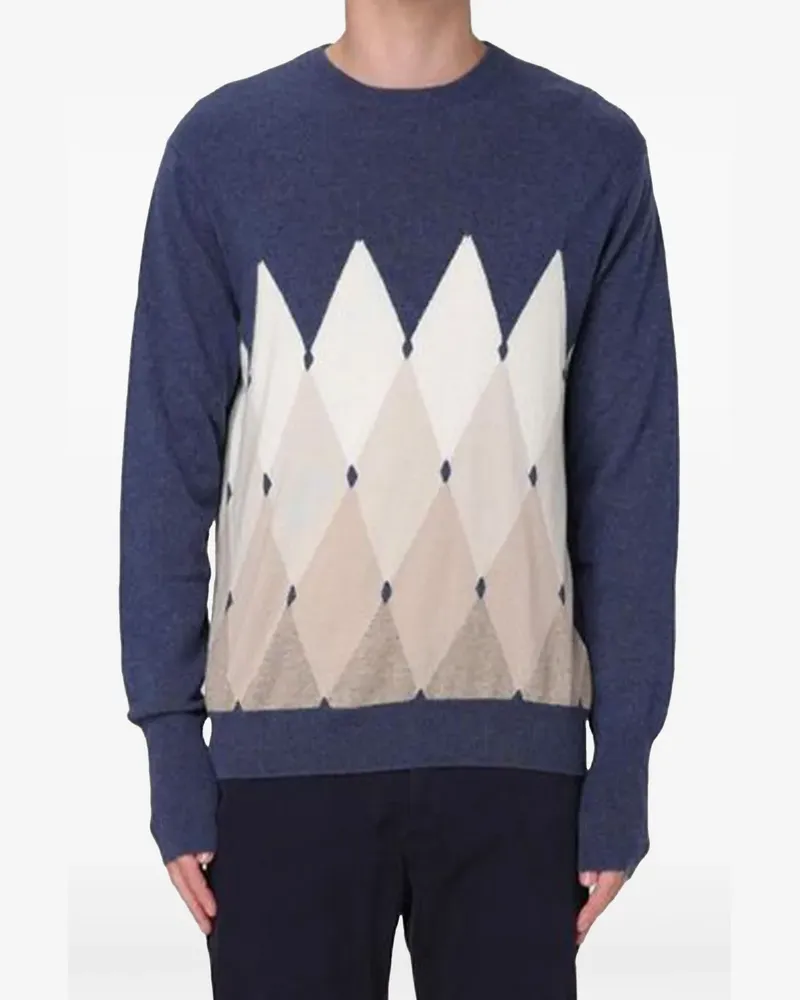 Ballantyne Pullover mit Rautenmuster - Blau Blau
