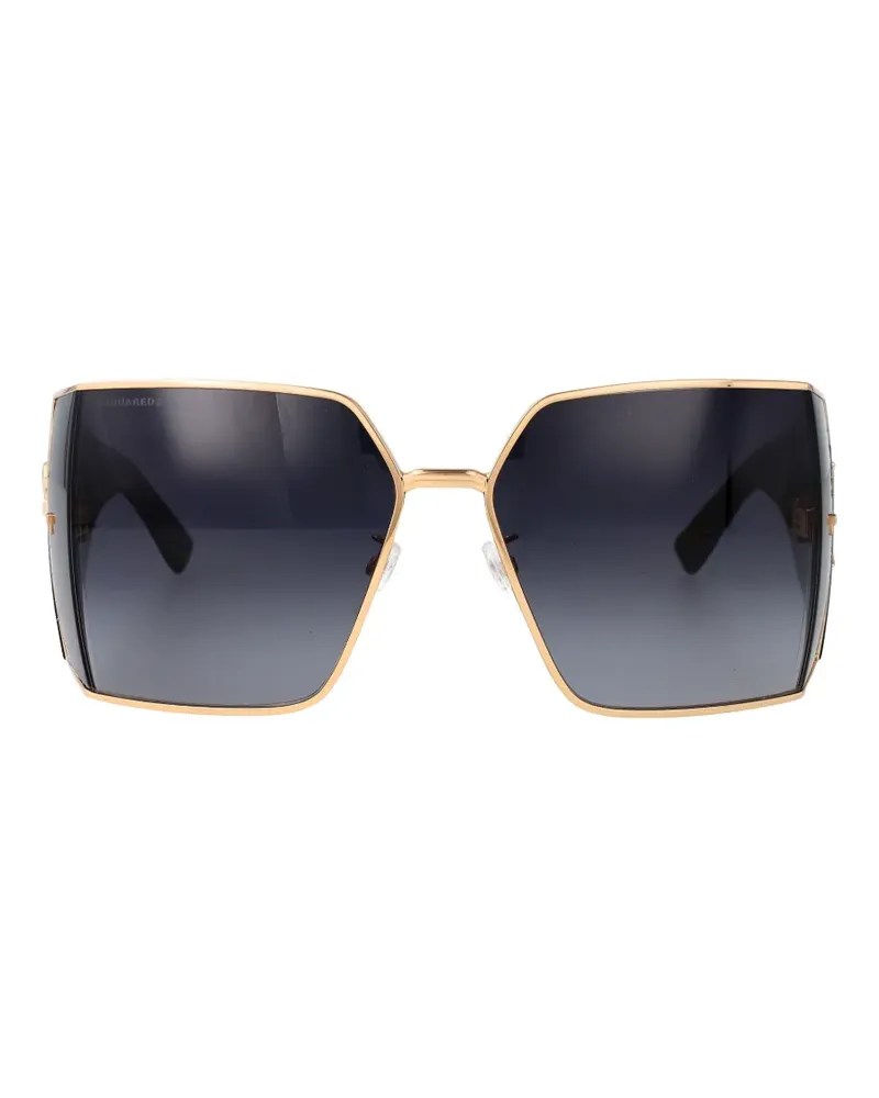 Dsquared2 logo rectangular sunglasses - Gold Gold