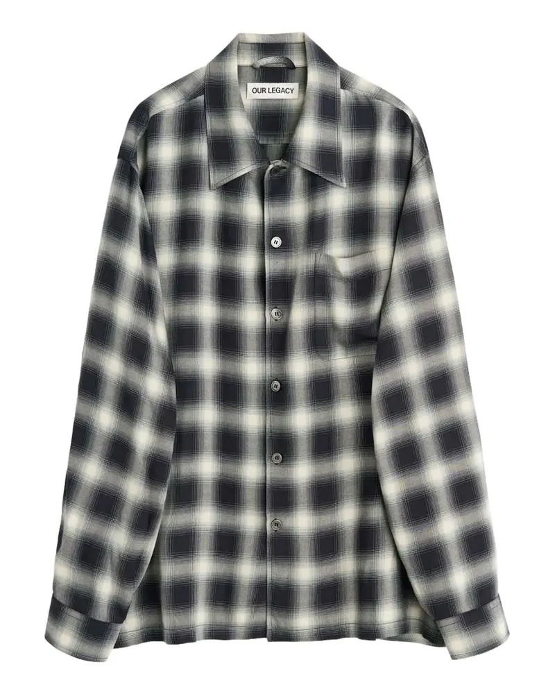 Our Legacy cowboy checked shirt - Blau Blau
