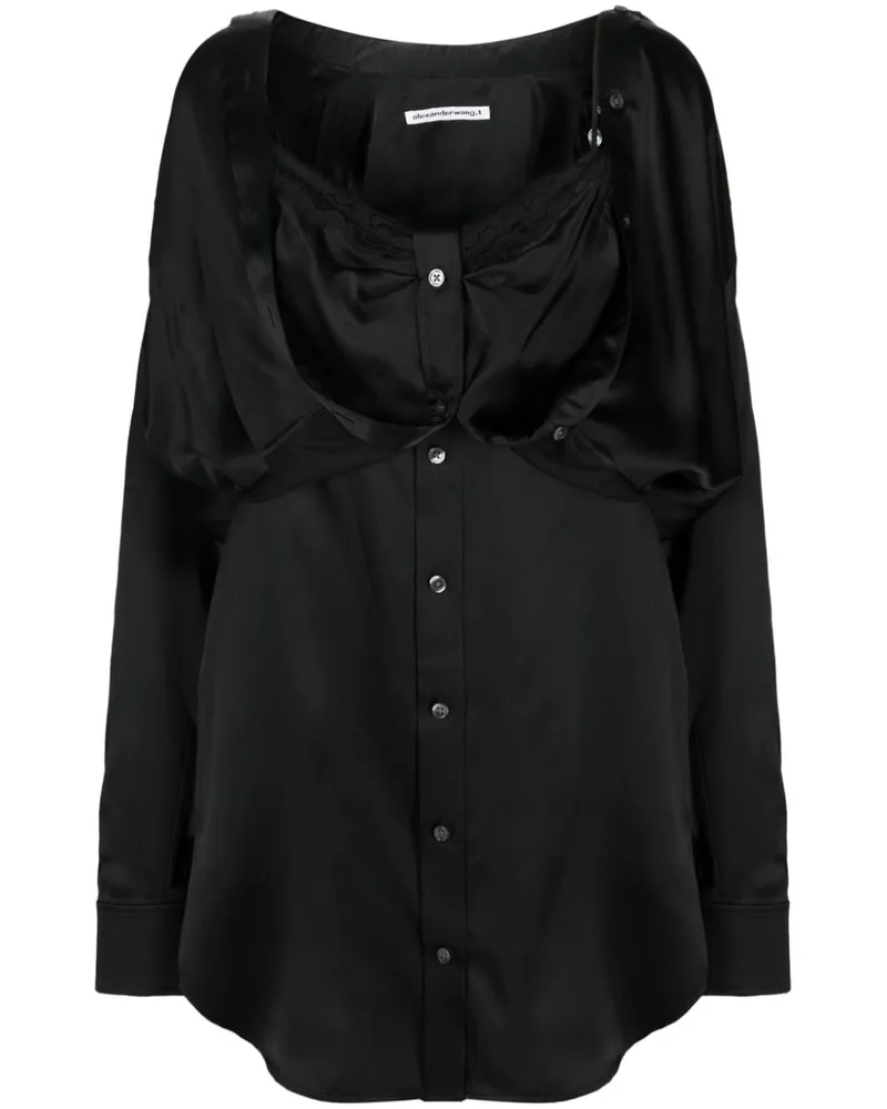 Alexander Wang Minikleid im Layering-Look - Schwarz Schwarz