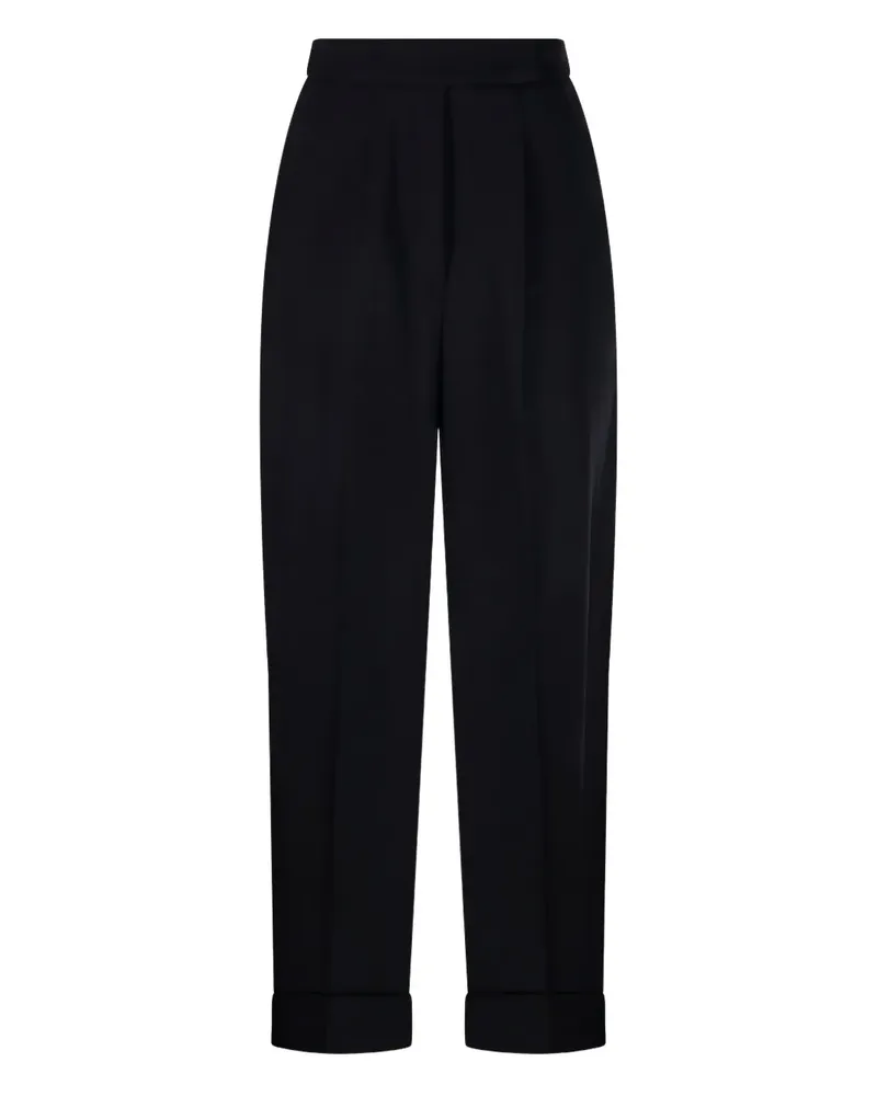 Max Mara Bundfaltenhose mit Bündchen - Schwarz Schwarz
