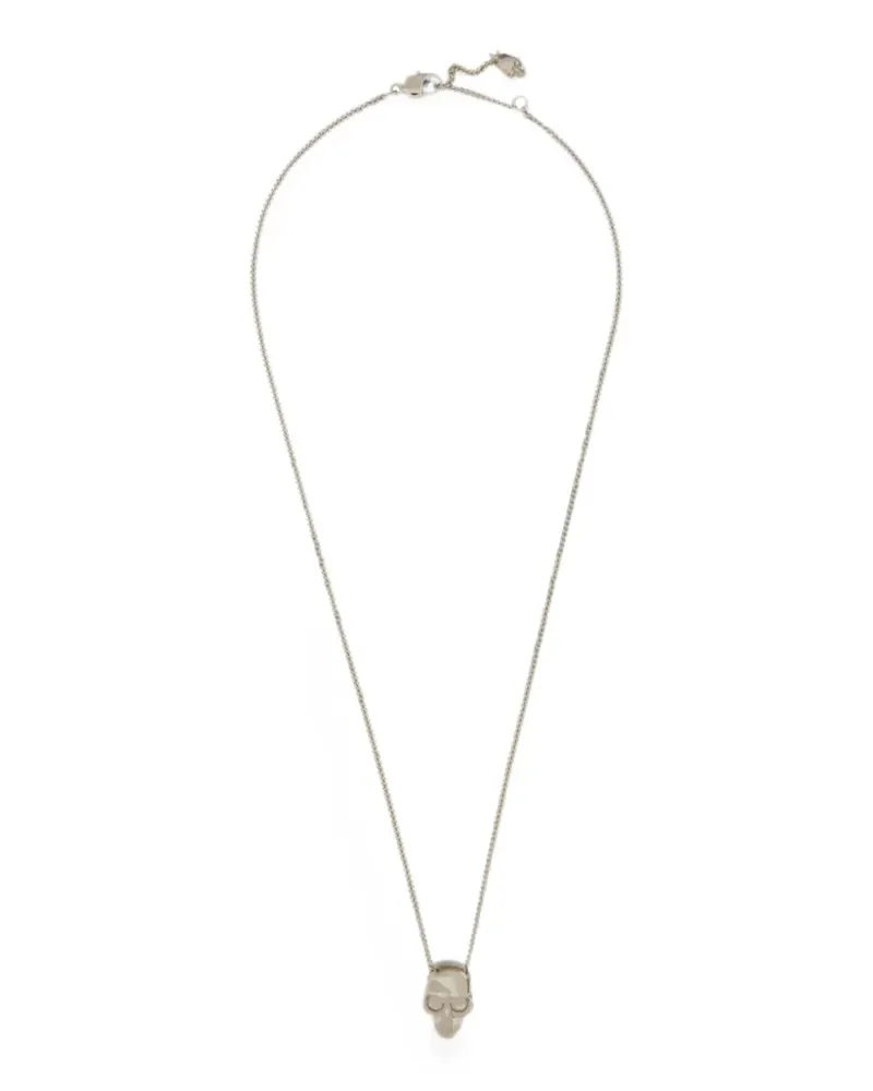 Alexander McQueen Halskette mit Totenkopf-Anhänger - Silber Silber
