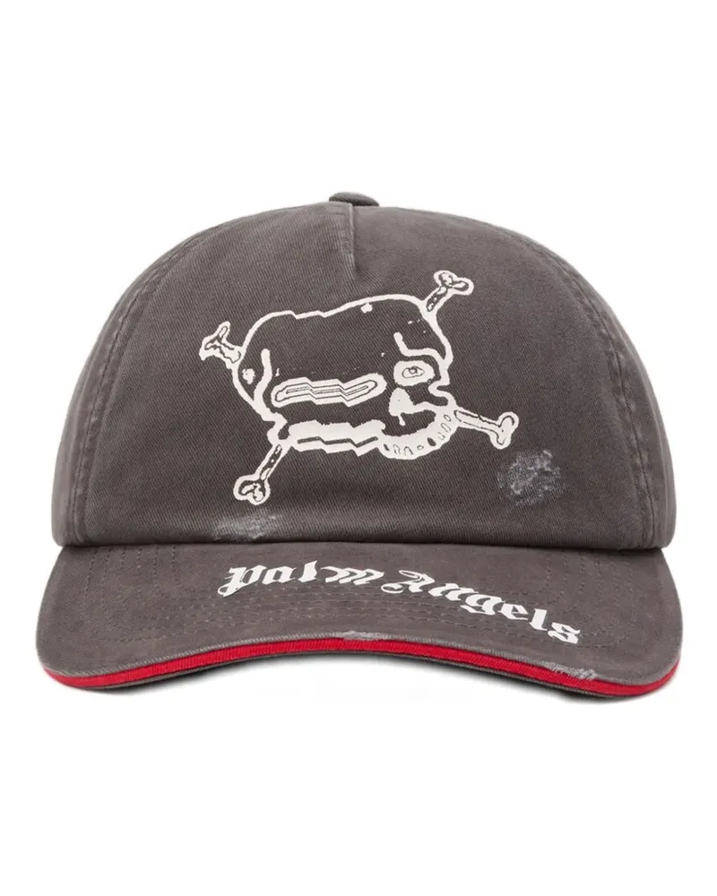 Palm Angels Baseballkappe mit Totenkopf - Grau Grau