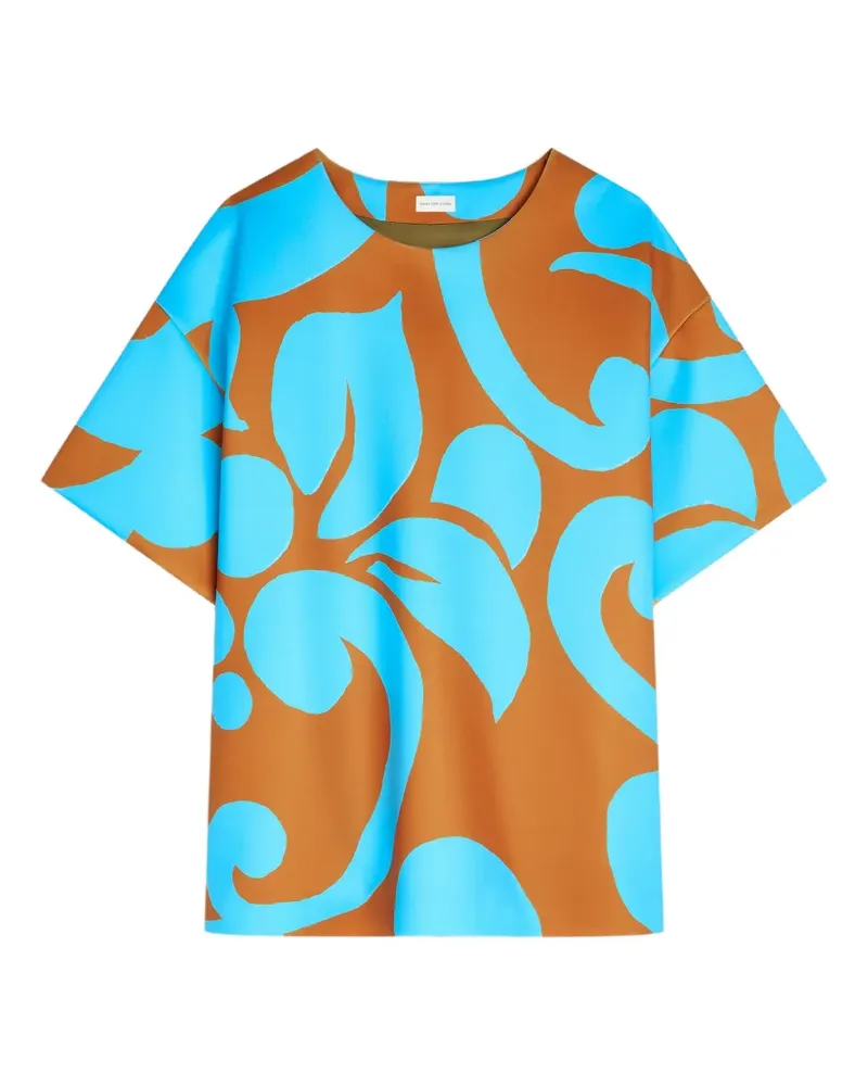 Dries van Noten floral shift mini dress - Braun Braun