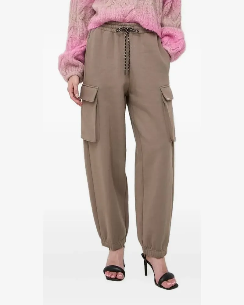 Miss Sixty Cargo-Jogginghose mit Logo-Stickerei - Braun Braun