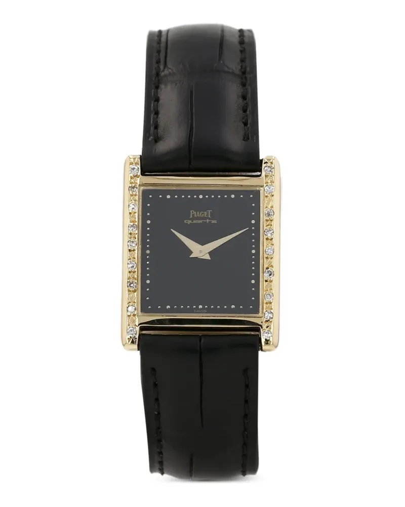 Piaget 1980s rectangle case 29mm watch - Schwarz Schwarz