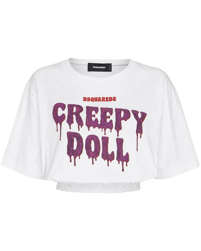 Dsquared2 T-Shirt mit Logo-Print - Weiß Weiß