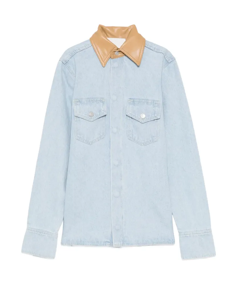 Nanushka Hemd mit markanter Naht - Blau Blau