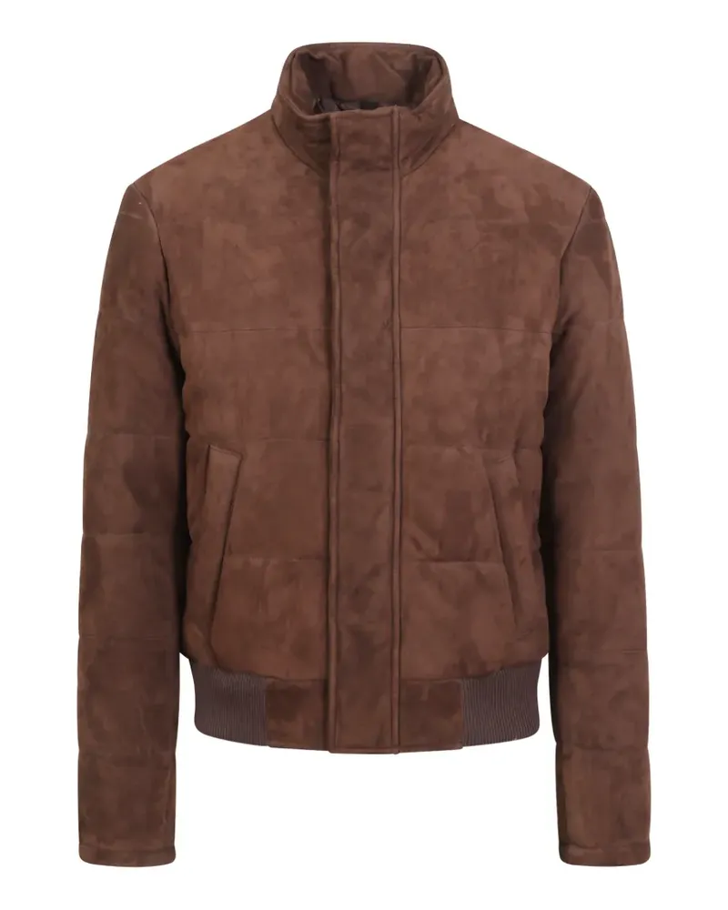 Tagliatore quilted suede jacket - Braun Braun