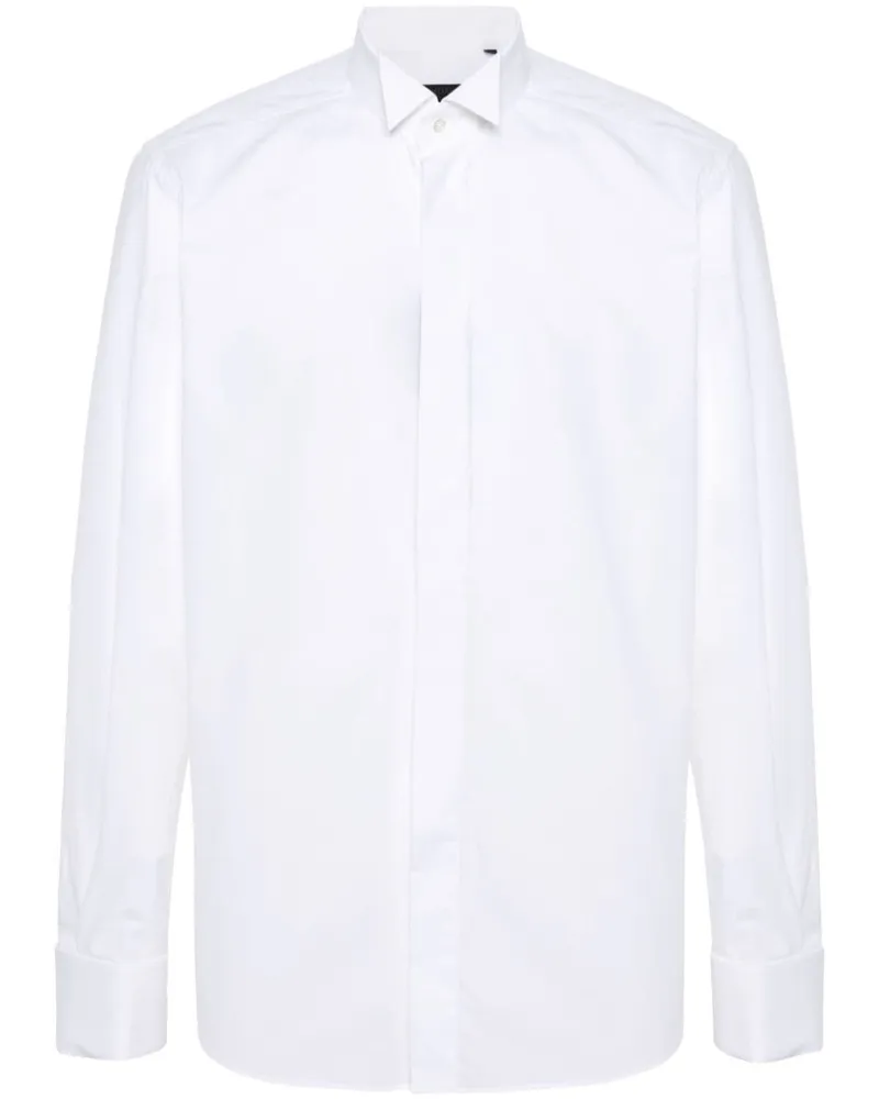 Corneliani Hemd aus Popeline Weiß