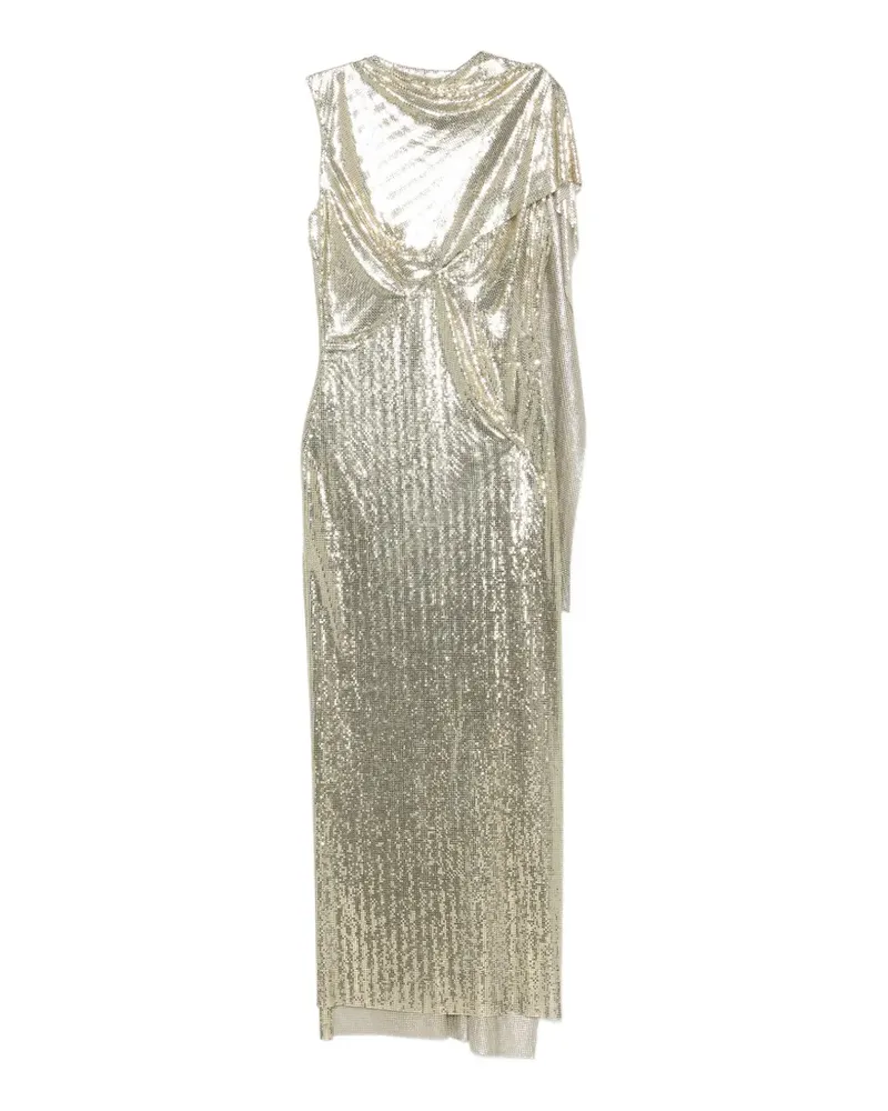 Paco Rabanne draped chainmail dress - Gold Gold